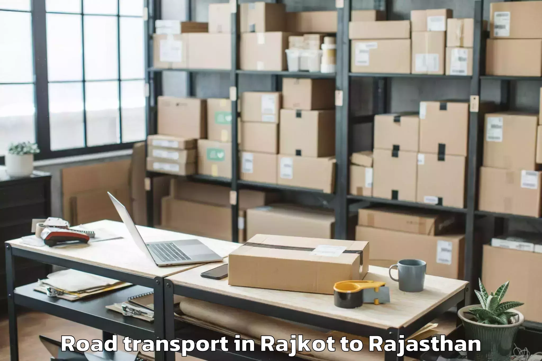 Top Rajkot to Pratap University Jaipur Road Transport Available